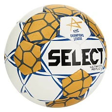 Мяч ганд. SELECT Ultimate Replica v24 , 1670850990, р.1, EHF Appr, ПУ, руч.сш, золотисто-белый