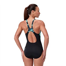 Купальник SPEEDO HyperBoom Splice Muscleback, 8-1347016009, р.30 (рос.42), черно-бирюзовый
