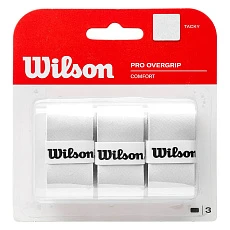 Овергрип Wilson Pro Overgrip, WRZ4014WH, 0.5 мм, размер 2,5см*120см,3 шт, белый