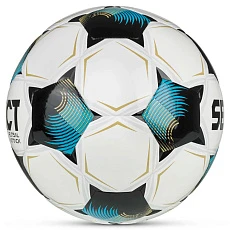 Мяч футзал. SELECT Futsal Attack V26, 1073471009, р.4, 32п, ПУ, руч.сш, бело-сине-черный