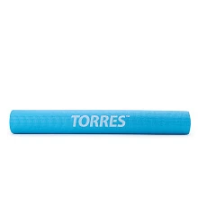 Коврик для йоги TORRES Basis 3, YL10023, PVC 3 мм, нескользящее покрытие, голубой