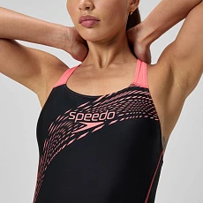 Купальник SPEEDO Medley Logo, 8-1347417926, р.38 (рос.50), черно-розовый