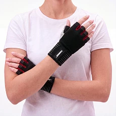 Перчатки для занятий спортом TORRES, PL6267L, р.L, полиэстер, микрофибра, подбивка 6 мм, черные