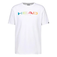 Футболка мужская HEAD Rainbow T-Shirt M 811435-WH-S, р.S, полиэстер, хлопок, эластан, белый