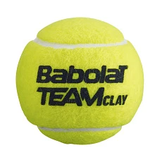 Мяч теннисный BABOLAT Team Clay,502080, уп.4 шт,одобр.ITF, войлок, нат.резина,желтый