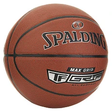Мяч баск. SPALDING TF Max Grip  76873Z, р.7, композит. кожа (ПУ), коричнево-черный