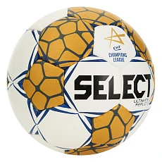 Мяч ганд. SELECT Ultimate Replica v24, 1671854990, р.2 (Junior), EHF Appr, ПУ, руч.сш, золотисто-бел