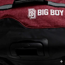 Сумка-баул спорт. BIG BOY Premium 36, BB-BAG-CA-RD, полиэстер, на колесах, бордово-черно-белый