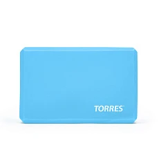 Блок для йоги TORRES, YL8005, размер 8x15x23 см, материал ЭВА, голубой