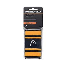 Напульсники HEAD 5" striped, 285874-NVBN, ширина 13 см, 90% нейлон,10% эластан, пара, т.сине-оранж