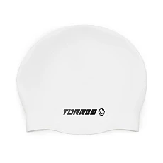 Шапочка для плав. TORRES, SW-12507WT, белый, силикон