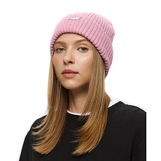 Шапка PUMA ESS Patch Mid Crown Beanie, 02641703, акрил, полиамид, полиэстер, розовый