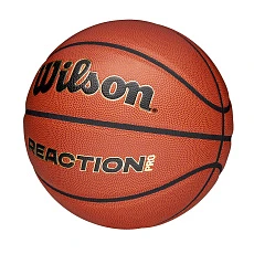 Мяч баск. WILSON Reaction PRO, WZ2026601XB06, р.6, композит, бутил. камера, темно-коричневый