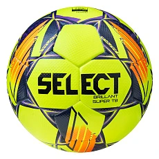 Мяч футб. SELECT Brillant Super TB, 3615968509,р.5, FIFA PRO, ПУ, 32пан. термосш, желто-оранж-фиолет