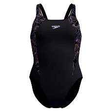 Купальник SPEEDO Hyperboom Splice Muscleback, 8-1347018692, р.34 (рос.46),полиэстер, ПБТ, чер-сирен
