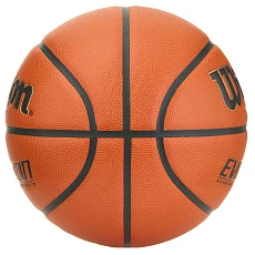 Мяч баск. WILSON Evolution, WTB0516XBEMEA, р.7, микрофибра, бутил. камера, коричневый
