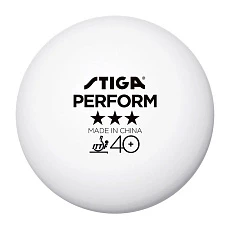 Мяч для наст. тенниса Stiga Perform 3***, 40+, 1113-2110-06, пластик, ITTF Appr., уп.6 шт, бел