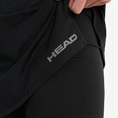 Юбка-шорты тренир. жен. HEAD Club Basic Skort W 814399-BK-S, р.S, 92%полиэстер,8% эластан,черный