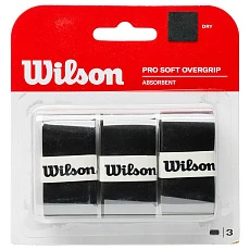 Овергрип Wilson Pro Soft Overgrip, WRZ4040BK, 0,5 мм, размер 2,5см*120см,3 шт, черный