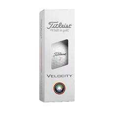 Мяч для гольфа Titleist Velocity 26, T8027S-WT, 3 шт/уп, белый