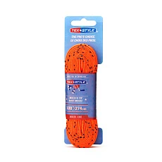 Шнурки для коньков Texstyle с пропиткой, 1810MT-274, полиэстер, 274см, оранжевый