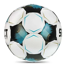 Мяч футб. SELECT Numero 10 V26, 0575071002, р.5, FIFA Basic, 32п, ПУ, гибр.сш, бело-черно-бирюзовый