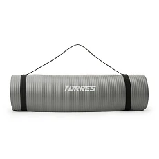 Коврик для йоги TORRES SOFT, YL10112, NBR(синт.каучук), толщина 1,2 см, серый