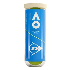 Мяч теннисный Dunlop Australian Open, 601601, уп..3 шт, одобр.ITF,фетр,нат.резина, желтый