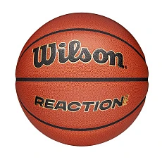 Мяч баск. WILSON Reaction PRO, WZ2026601XB06, р.6, композит, бутил. камера, темно-коричневый