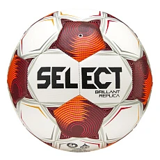 Мяч футб. SELECT Brillant Replica FB V25, 3595871808, р.5, 32п, ТПУ, маш.сш, бело-оранж