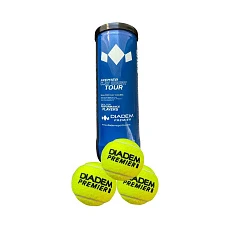 Мяч теннисный DIADEM Premier Clay Court Tour 3B, Europe-Ball-ClayTour-3B,уп.3 шт,одобр.ITF,фетр,желт