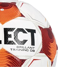 Мяч футб. SELECT Brillant Training DB V25, 3564171807, р.4, 32п, ТПУ, гибр.сш, бело-красно-оранжевый