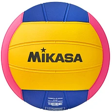 Мяч для водного поло MIKASA WP445D р.4, жен, резина, вес 400-450гр, дл.окр-65-67см, желто-сине-розов