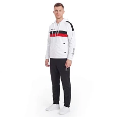 Костюм спорт. муж. с капюш. MIKASA MT550/701-078-3XL, р.3XL, 100% полиэстер, бело-черно-красный