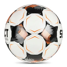 Мяч футзал. SELECT Futsal Master V26, 1043471004, р.4, Basic, 32п, ПУ, руч.сш, бело-черно-оранж
