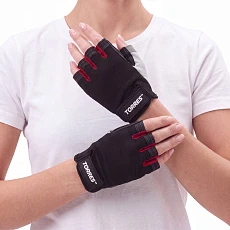 Перчатки для занятий спортом TORRES, PL6265L, р.L, полиэстер, микрофибра, подбивка 6 мм, черные