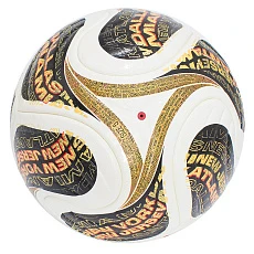 Мяч футб. ADIDAS WC26 Trionda Final PRO, JY8928, р.5, FIFA PRO, 4пан, ПУ, термосш, бел-черн-золотист