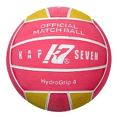 Мяч для водного поло KAP7 HydroGrip World Aquatics,98203 р.4, жен.,резина, 400-450гр, розов-желт-бел
