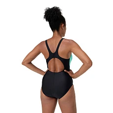 Купальник SPEEDO Colourblock 2.0 Muscleback, 8-00424816243, р.38 (рос.50), черно-бирюзово-синий
