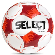 Мяч футзал. SELECT Futsal Samba v26, 1063471008, р.4,FIFA Basic, 32п, ТПУ, гибр.сш, бел-кр-черн