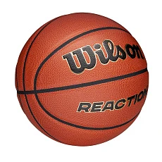 Мяч баск. WILSON Reaction PRO, WZ2026601XB06, р.6, композит, бутил. камера, темно-коричневый