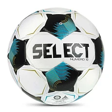 Мяч футб. SELECT Numero 10 V26, 0575071002, р.5, FIFA Basic, 32п, ПУ, гибр.сш, бело-черно-бирюзовый