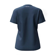 Футболка женская HEAD Club Original T-Shirt W 814845-NV-L, р.L, полиэстер, хлопок, эластан, т.синий