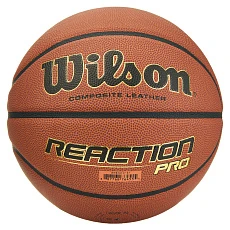 Мяч баск. WILSON Reaction PRO, WTB10137XB07, р.7, синт. PU, бутил. камера, темно-коричневый