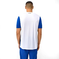 Футболка мужская HEAD Club 25 Tech T-Shirt M 811725-ROWH-L, р.L, полиэстер, бело-синий