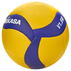 Мяч вол. сув. MIKASA V1.5W, р.1, диам. 15см синт. кожа (ПВХ), маш.сш, желто-синий