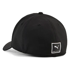 Бейсболка спорт. PUMA Training Flexfit BB Cap 02673401, 91% полиэстер, 9% спандекс, черный