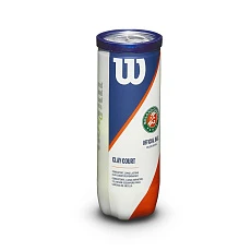 Мяч теннисный WILSON Roland Garros Clay Court, WRT125000, одобр.ITF, фетр, нат.резина,. уп.3 шт