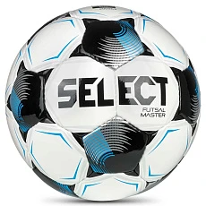 Мяч футзал. SELECT Futsal Master V26, 1043471003, р.4, Basic,32п, гл.ПУ, руч.сш,бело-сине-черный