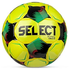 Мяч футзал. SELECT Futsal Mimas V26, 1053471007, р.4,FIFA Basic, 32п, ПУ, руч.сш, желто-зелено-черн.